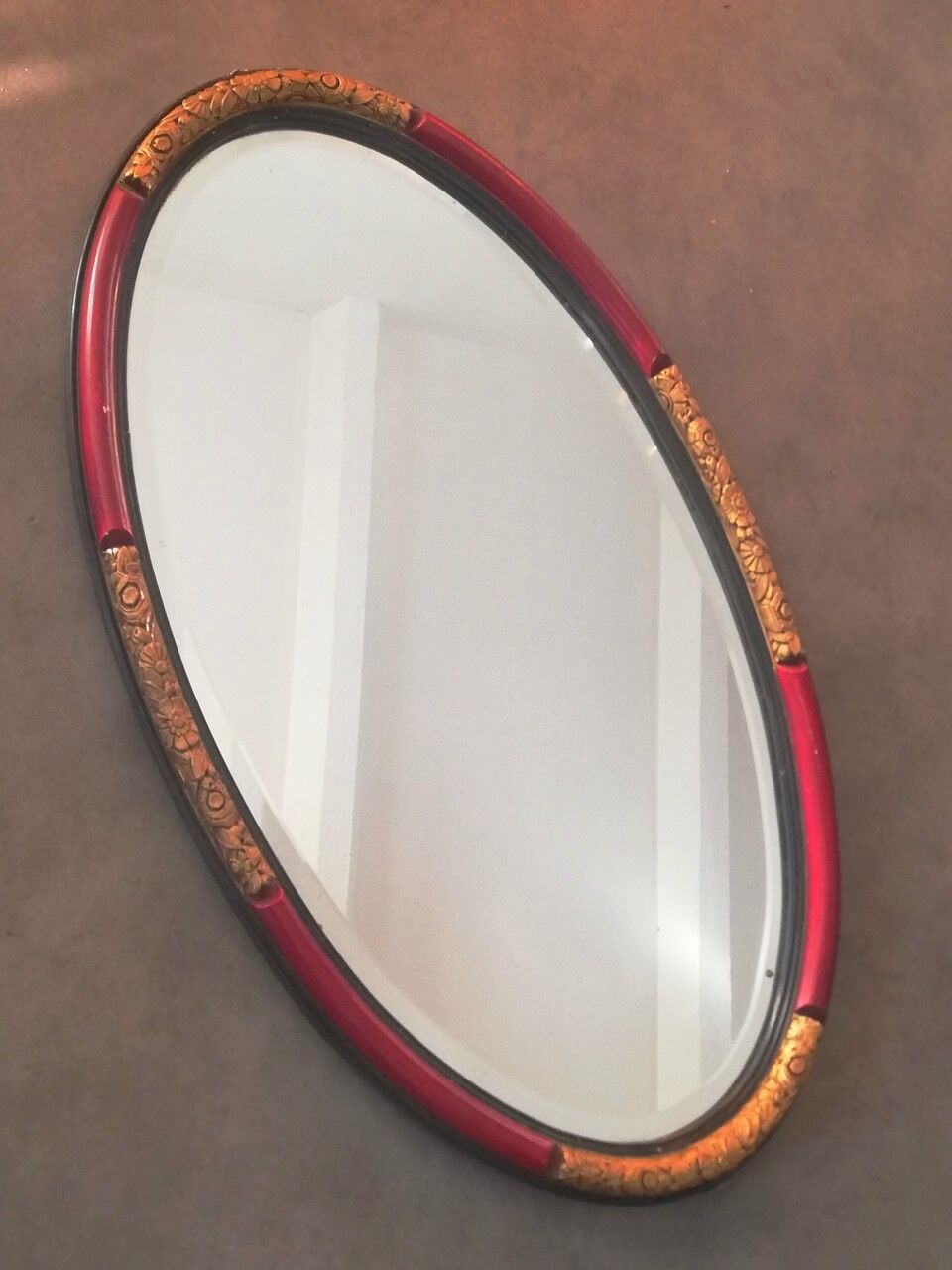 Miroir Art Déco ovale