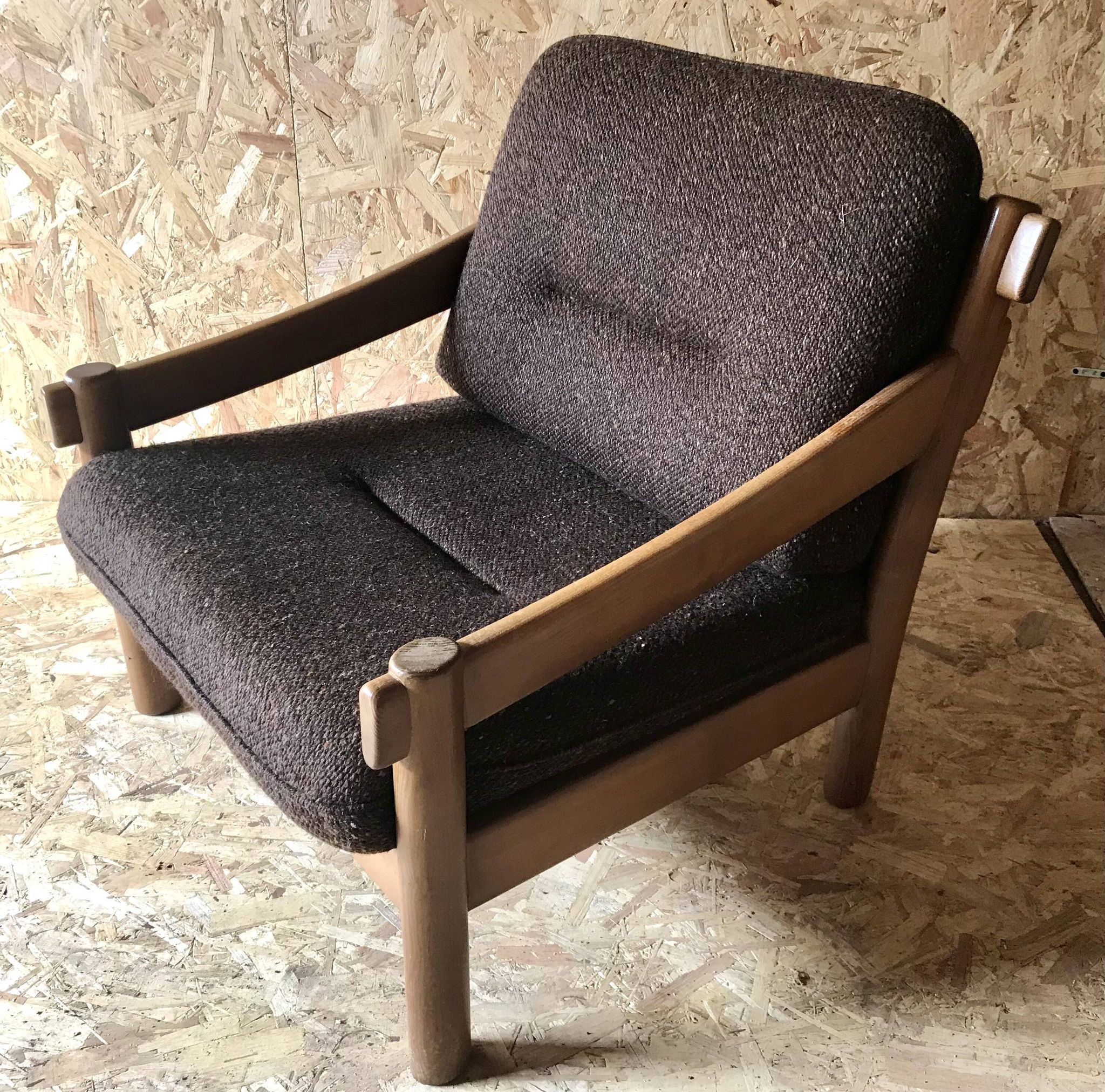 Vintage brutalist armchair circa 1980