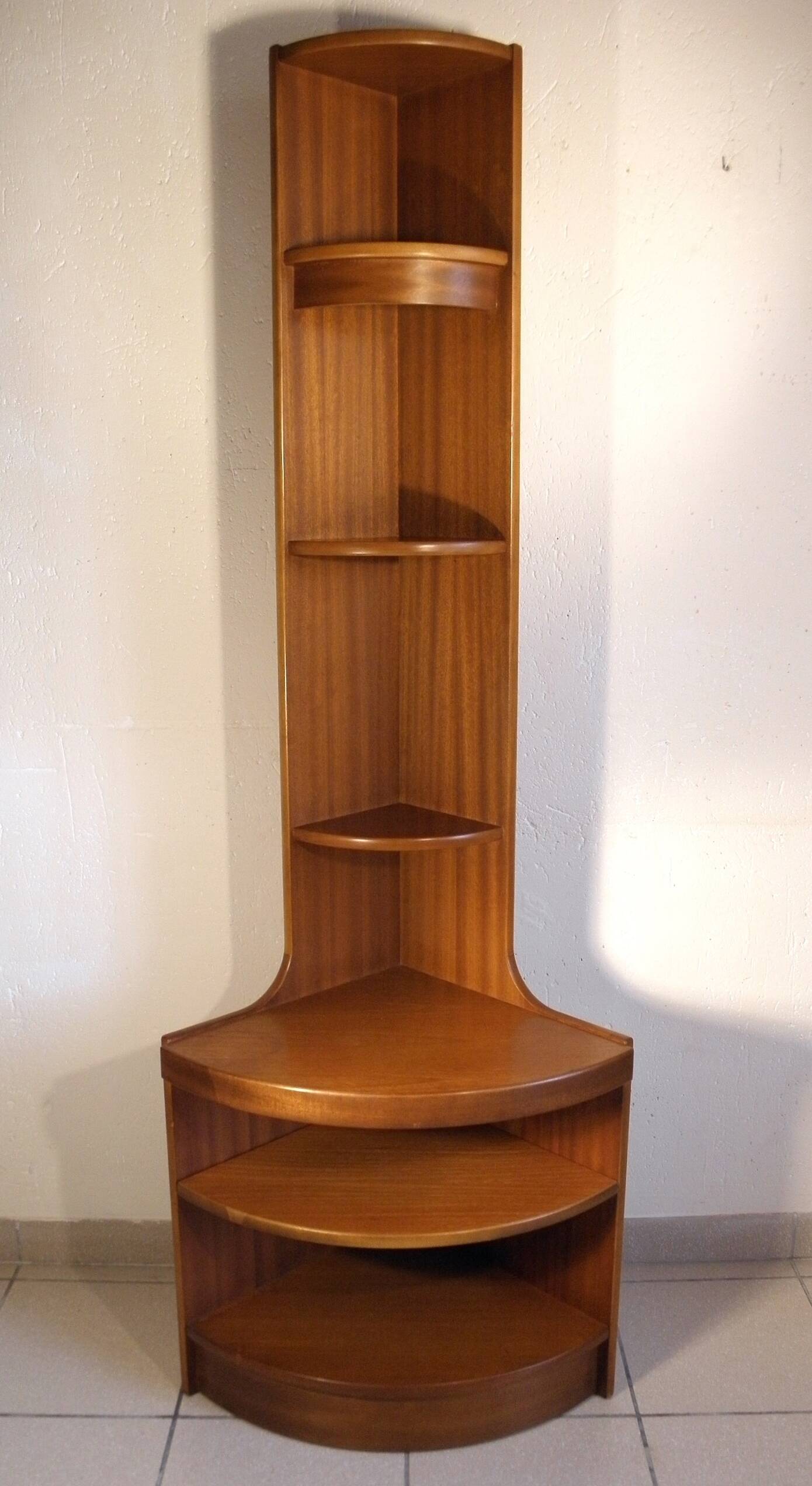 Furniture - corner shelf in teak 70s