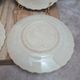 Set of 4 antique dessert plates in ironstone, with blue and green floral decoration.
