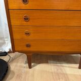 Vintage Danish teak chest of drawers from the 1960s