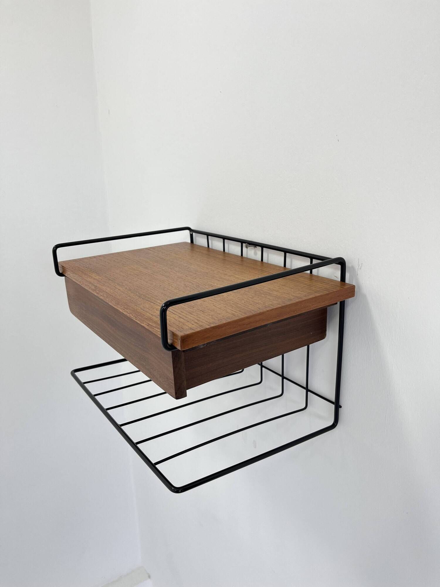 Vintage Mid-Century Modern Teak  Wall Shelf, Germany 1960s/