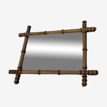 Old mirror bamboo frame