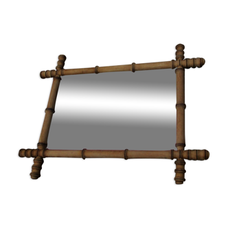Old mirror bamboo frame