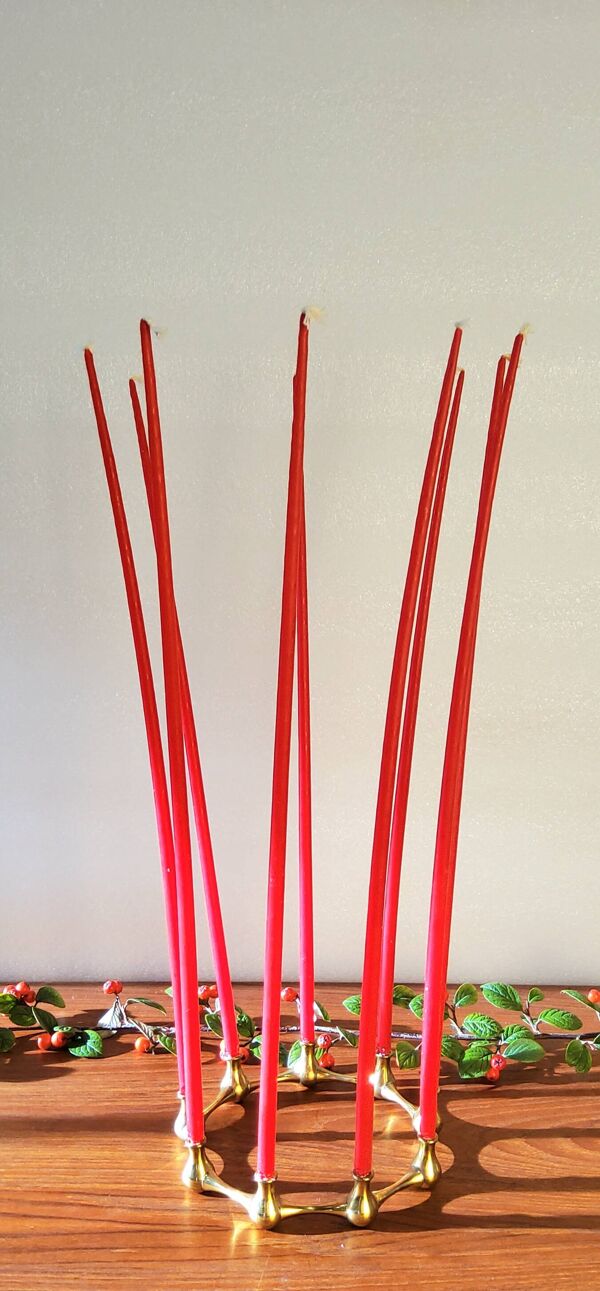 Chandelier en laiton, Jens Quistgaard, Danemark, années 1950