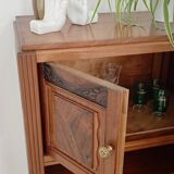 Antique wooden gramophone sideboard Art Deco France 1950
