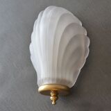 Vintage glass shell wall lamp