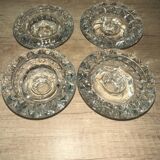 Bougeoir en cristal x4