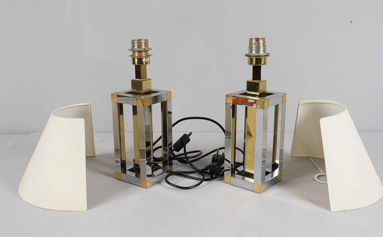 Stephane Davidts. Set of 2 table lamps by WKR, Hollywood Regency, Germany, 1980s.