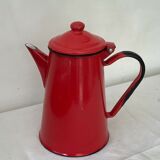 Vintage 1950 red enamelled sheet metal