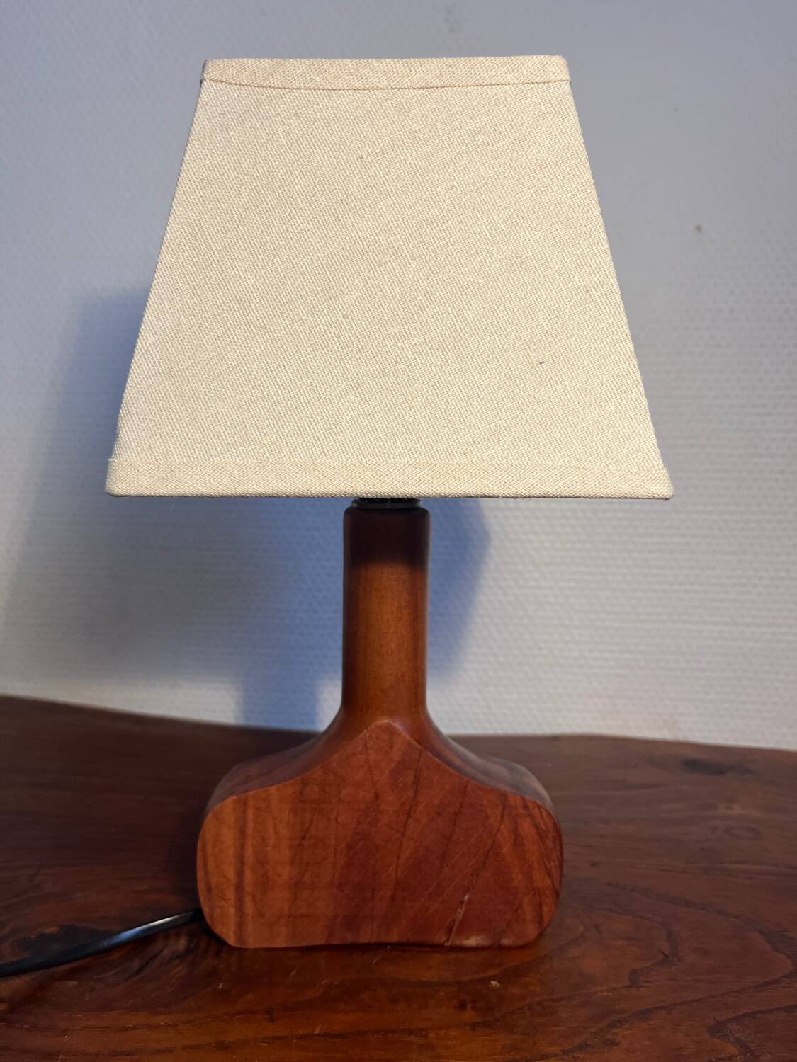 Handcrafted wooden table lamp