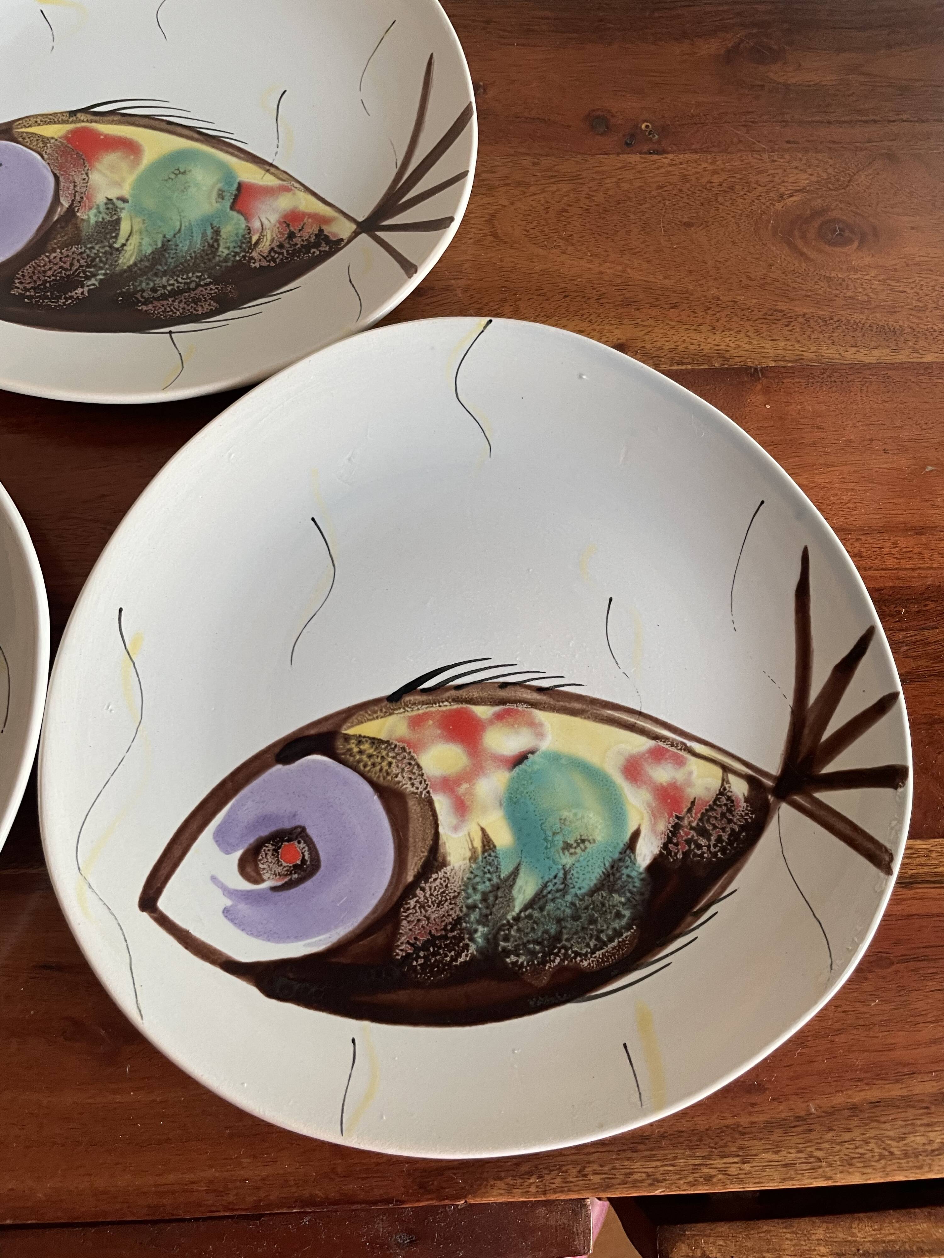 3 Pornic fish plates