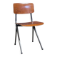 Result chair Friso Kramer for Ahrend wood steel taupe 60s Netherlands