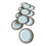 11 assiettes à dessert Raynaud vintage
