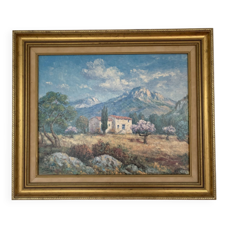 Oil on canvas provençal painting signed
