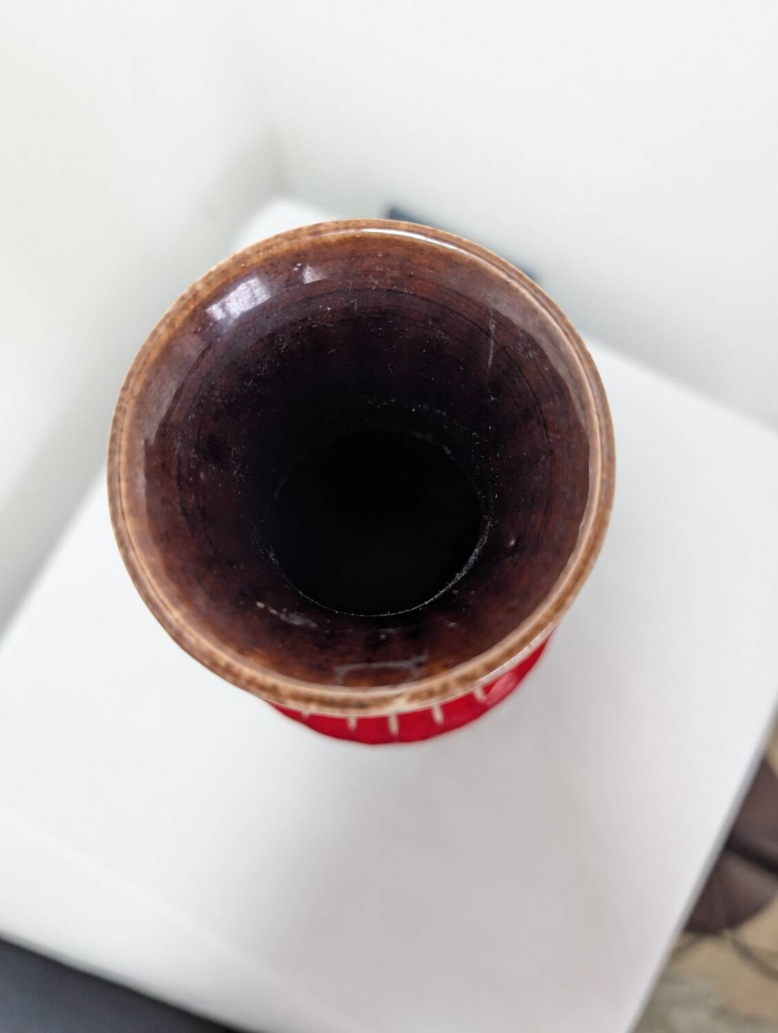 Vase Bay Keramik West Germany red vintage 70s - model 68/25