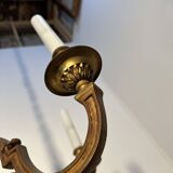 Important six-light chandelier in chiselled gilded bronze, Empire, 19th century