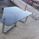 Table on top of glass and base in chromed metal around 1970 modular