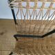 Iron and Rattan Magazine Rack - 1960s - Vintage