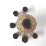 Set service glasses and bottle in pyrite stoneware