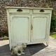 Buffet parisien vintage patine blanche