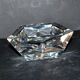 Faceted cut crystal ashtray signed SAINT-LOUIS