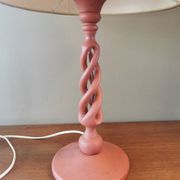 Paire de lampes vintage en bois torsadé
