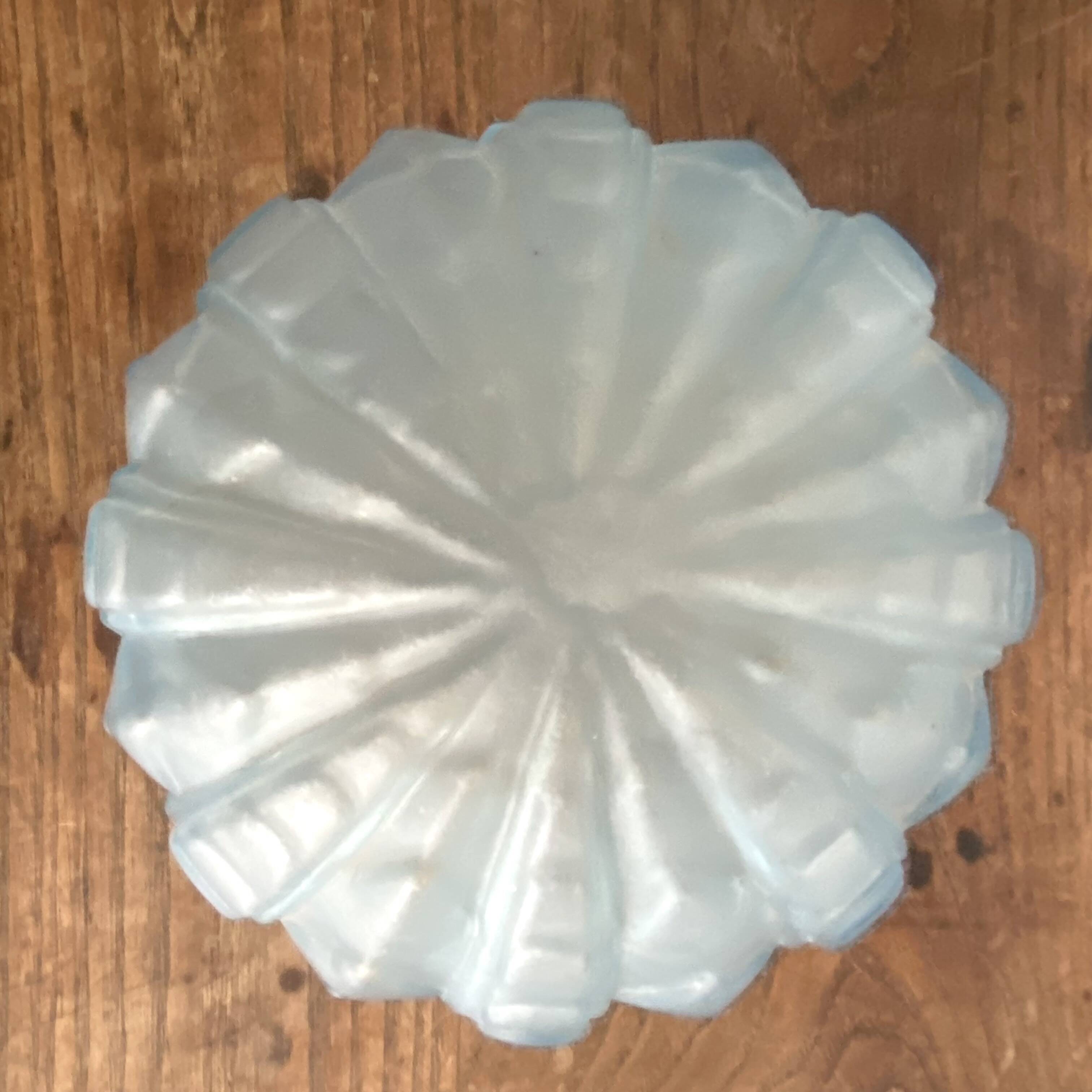 Art Deco glass and porcelain ball ceiling light