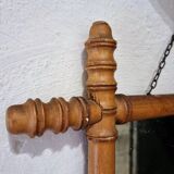 Antique French wall mirror in faux bamboo style – early 20th century