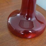 Scandinavian red blown glass lamp base