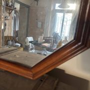 Miroir octogonal en bois