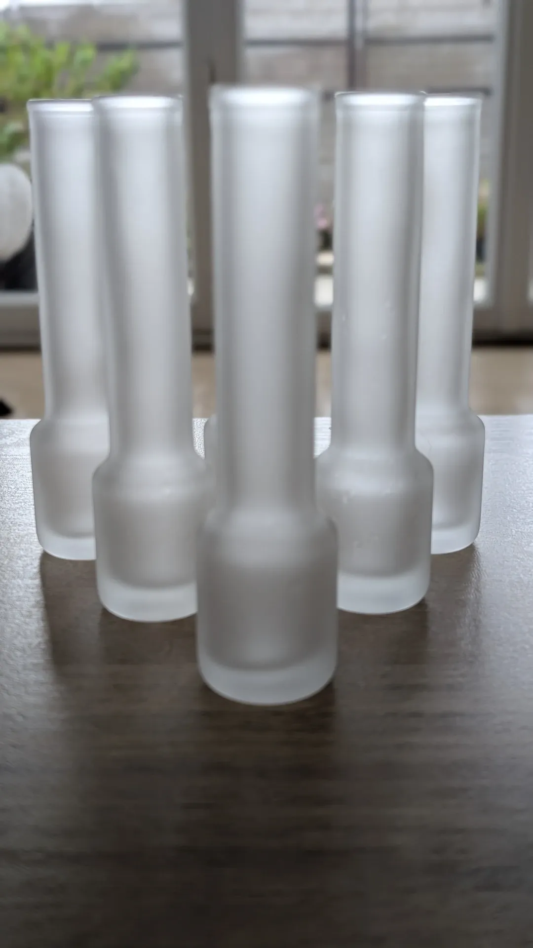 Set of 6 Italian satin glass digestif glasses – Vodka, Manzanilla