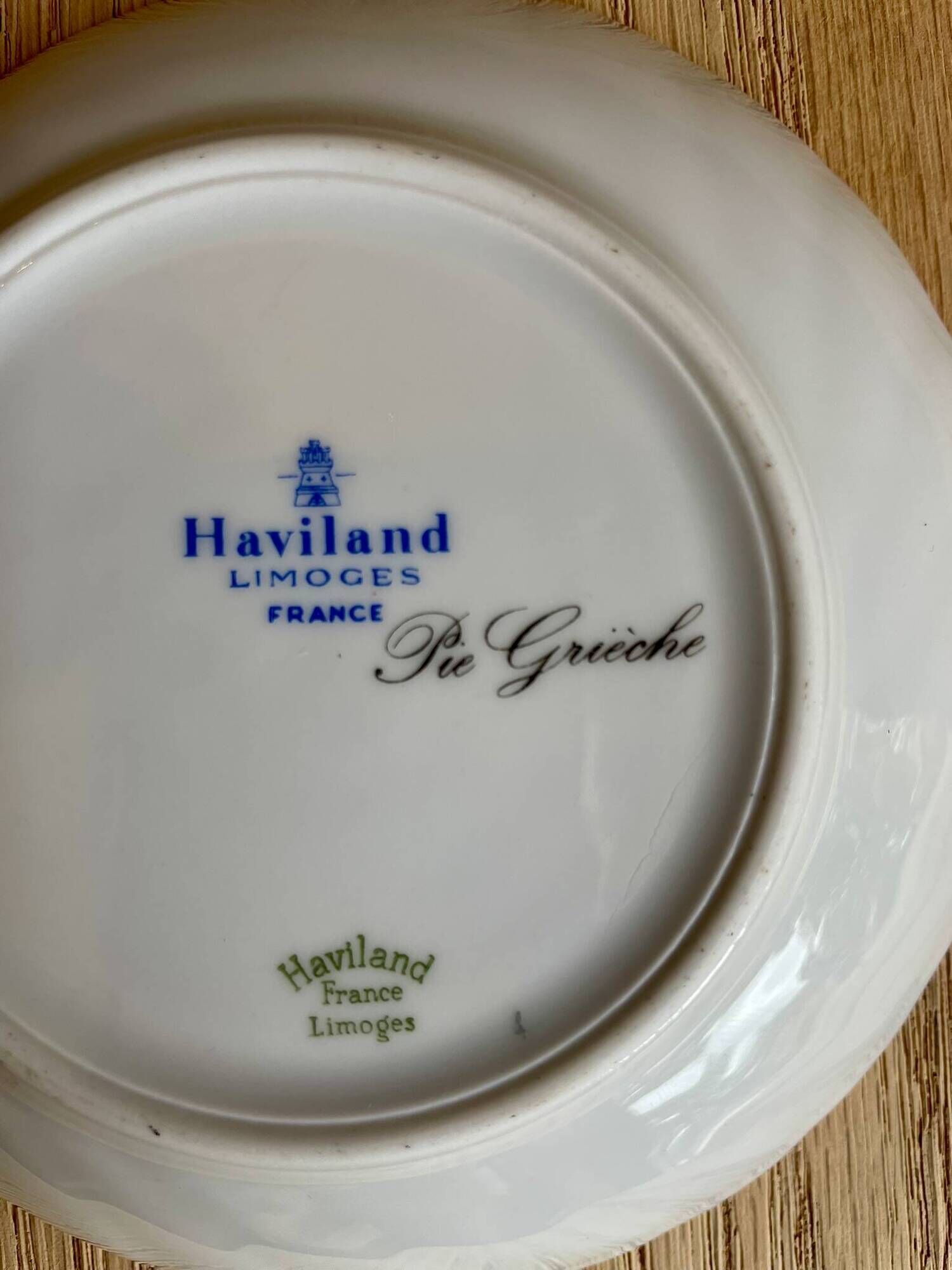 3 small plates / bowls in Limoges Haviland porcelain – Bird design