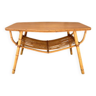Vintage rattan coffee table