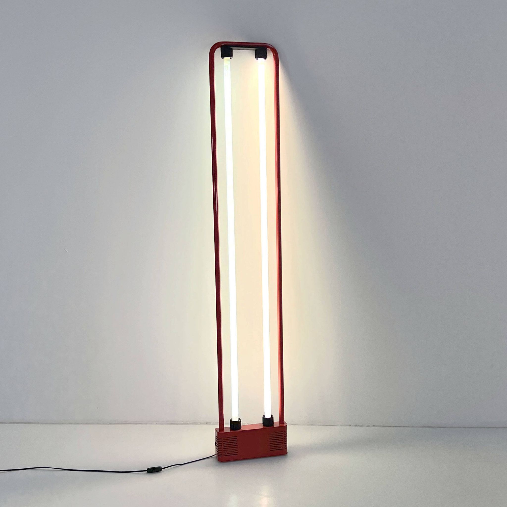 Red floor lamp by Gian N. Gigante for Zerbetto, 1980