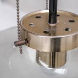 Smoked Glass and Brass RAAK Pendant Light (2 Available)