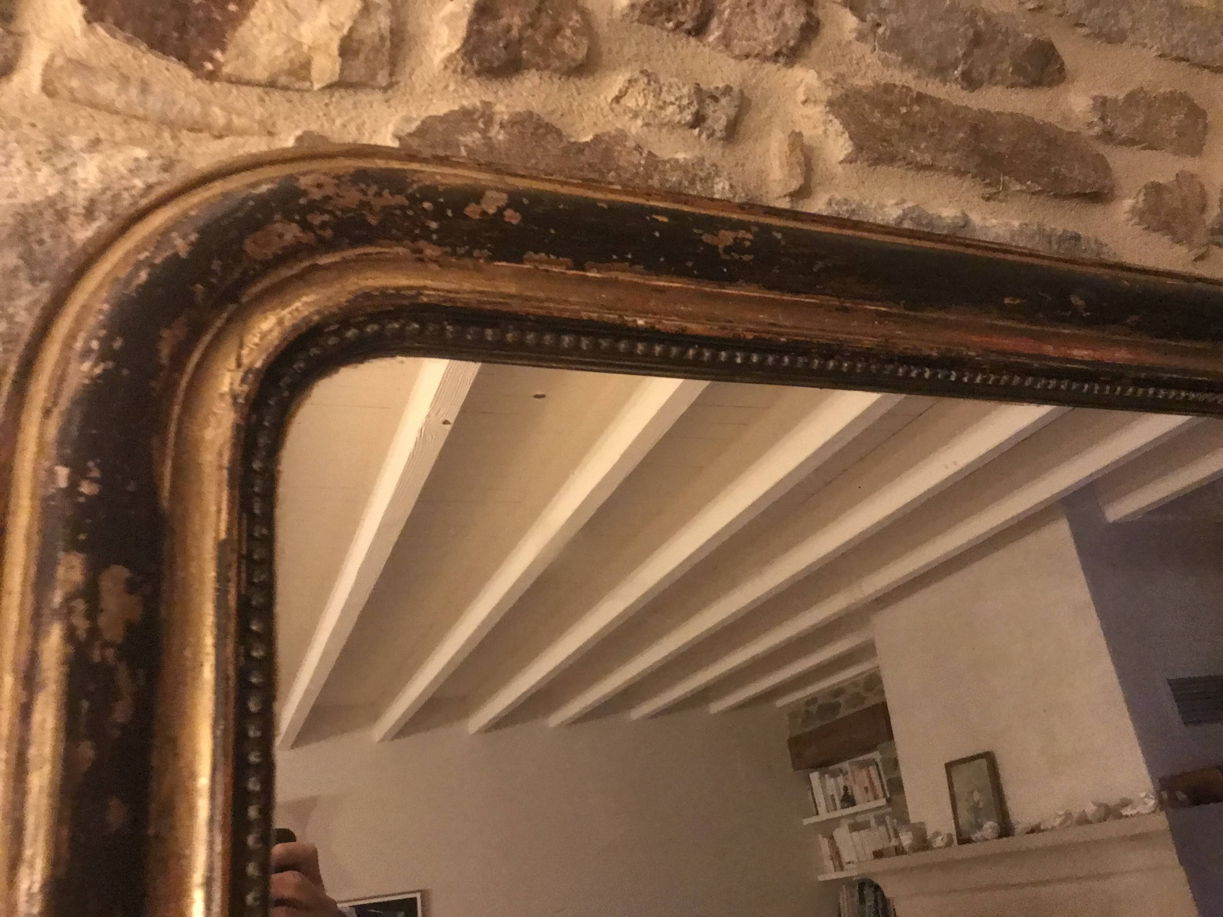 Large black Louis Philippe mirror