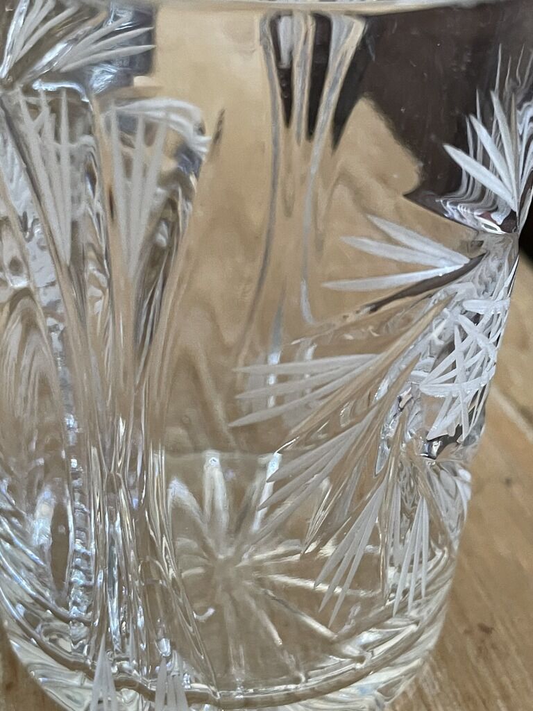 Glass and under old glass