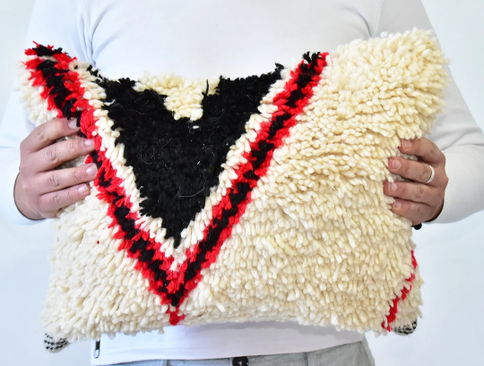 Colorful Moroccan carpet pillow 47x37cm