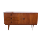 Teak and brass 140cm
