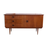 Teak and brass 140cm