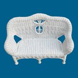 Vintage rattan children's bench