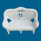 Vintage rattan children's bench