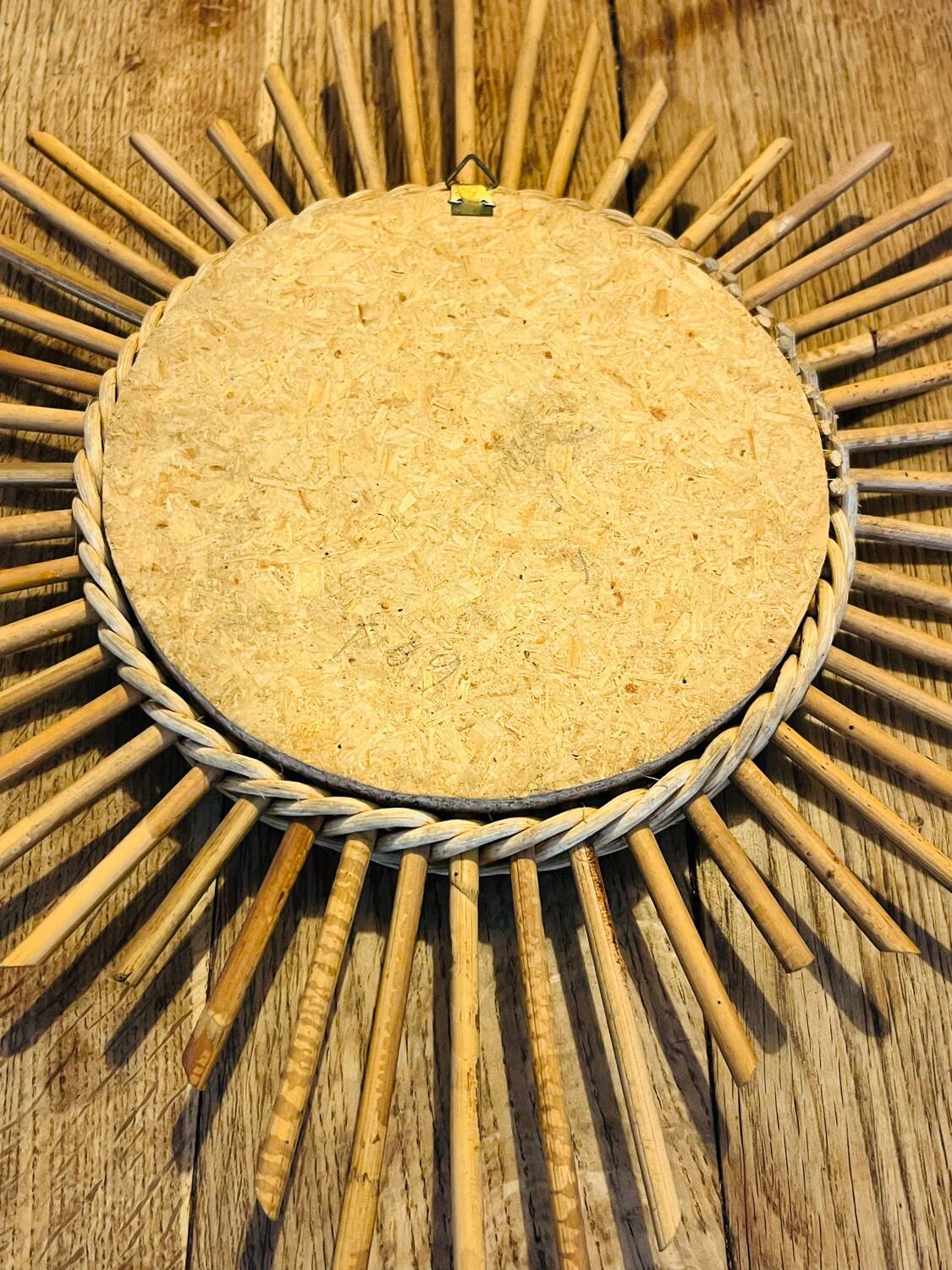 Authentic rattan sun mirror 50.60