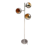 3-light floor lamp in chrome metal
