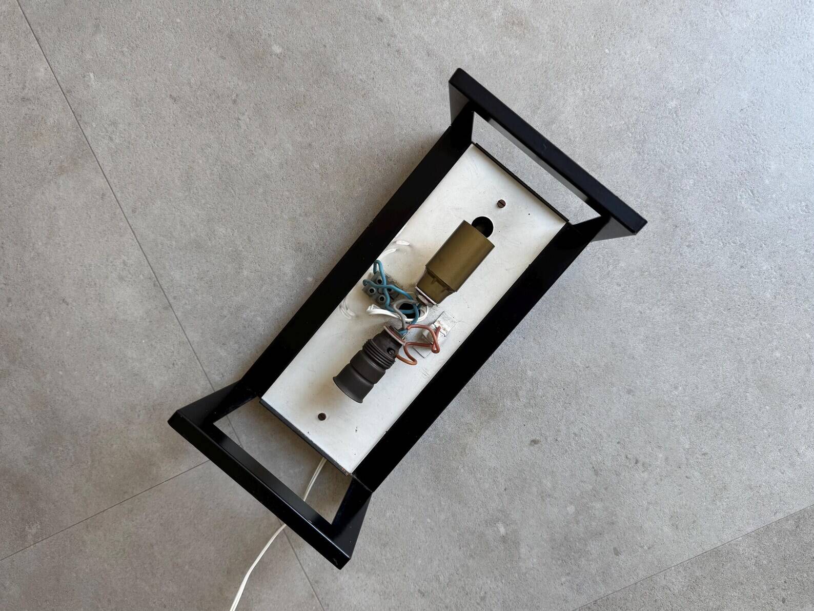 XXL vintage acrylic rectangular wall lamp