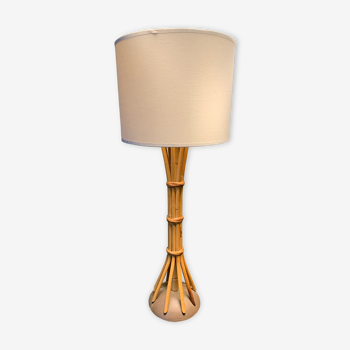 Lampe vintage en rotin