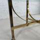 Oval dining room table in brass and beveled glass Belgo Chrome