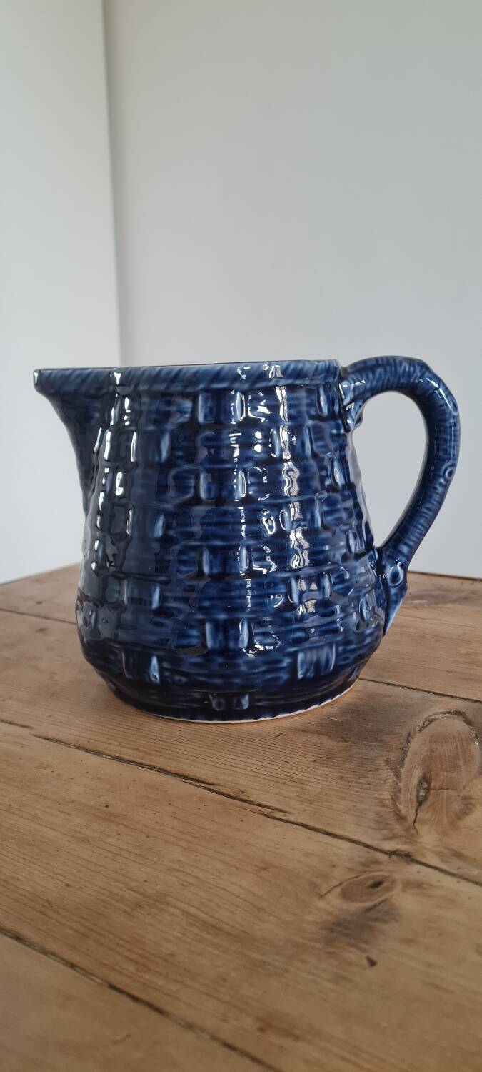 Sarreguemines earthenware pitcher
