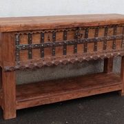Console coffre en bois